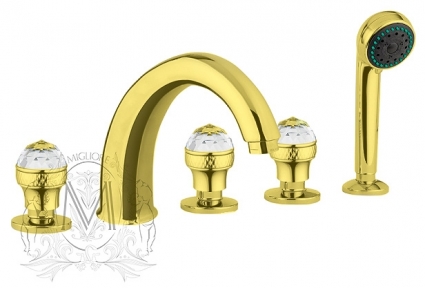 Смеситель Migliore Axo Swarovski ML.AXO-680F Do на борт ванны