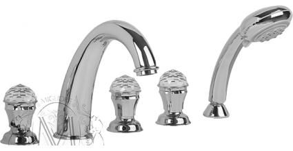 Смеситель Migliore Korona Swarovski ML.KRN-4780 Cr на борт ванны