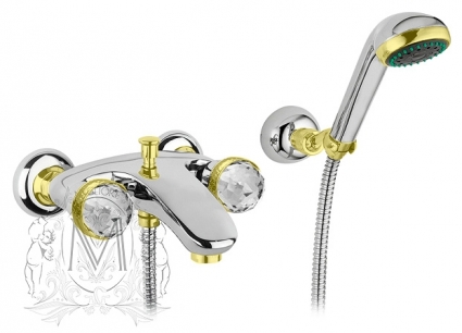 Смеситель Migliore Axo Swarovski ML.AXO-602F CrDo для ванны с душем