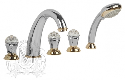 Смеситель Migliore Korona Swarovski ML.KRN-4780 CrDo на борт ванны