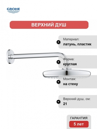 Верхний душ Grohe Tempesta 26411000