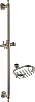 Душевая штанга Zorg Sanitary ZR 821 BR с мыльницей