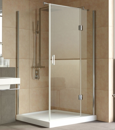 Душевой уголок Vegas Glass AFP-Fis Lux 120*100 08 01 R профиль глянцевый хром, стекло прозрачное