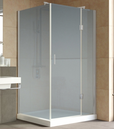 Душевой уголок Vegas Glass AFP-Fis Lux 120*100 07 10 R профиль матовый хром, стекло сатин