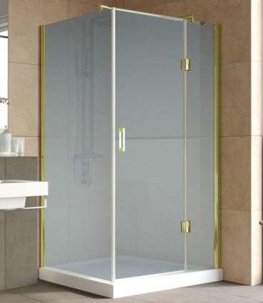 Душевой уголок Vegas Glass AFP-Fis Lux 120*90 09 10 R профиль золото, стекло сатин