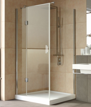 Душевой уголок Vegas Glass AFP-Fis Lux 100*90 08 01 L профиль глянцевый хром, стекло прозрачное