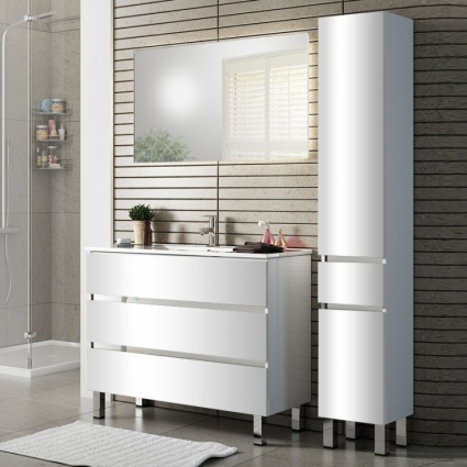 Мебель для ванной Sanvit Кубэ-3 80 белый глянец