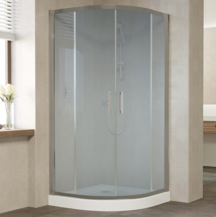 Душевой уголок Vegas Glass ZS 110 07 10 профиль матовый хром, стекло сатин