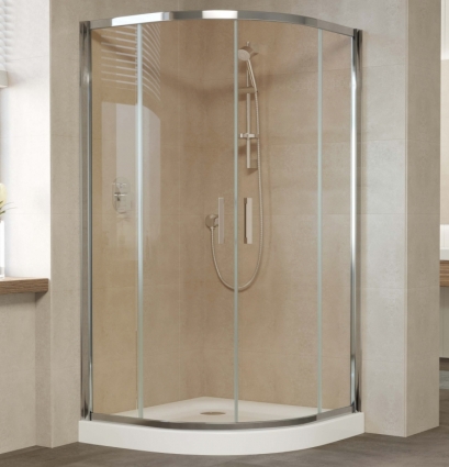 Душевой уголок Vegas Glass ZS 120 08 05 профиль глянцевый хром, стекло бронза