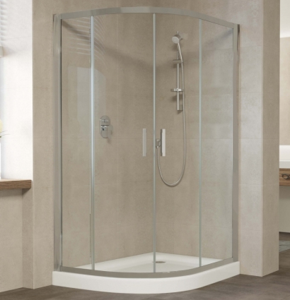 Душевой уголок Vegas Glass ZS-F 120*90 07 01 профиль матовый хром, стекло прозрачное