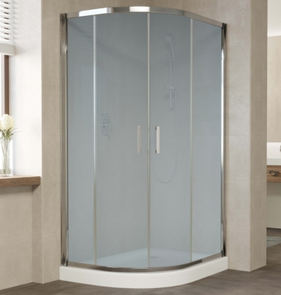 Душевой уголок Vegas Glass ZS-F 110*100 08 10 профиль глянцевый хром, стекло сатин