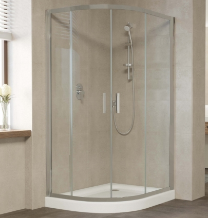Душевой уголок Vegas Glass ZS-F 110*100 07 01 профиль матовый хром, стекло прозрачное