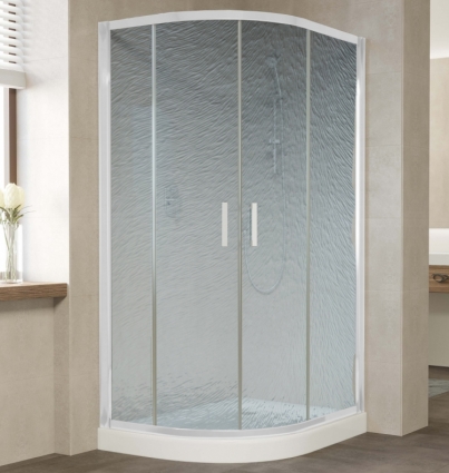 Душевой уголок Vegas Glass ZS-F 110*80 01 02 профиль белый, стекло шиншилла