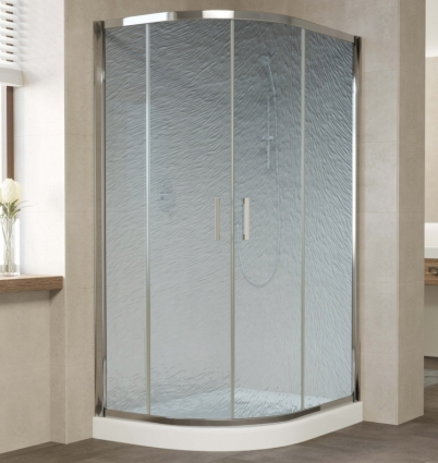 Душевой уголок Vegas Glass ZS-F 110*90 08 02 профиль глянцевый хром, стекло шиншилла