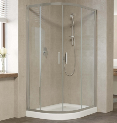 Душевой уголок Vegas Glass ZS-F 110*90 07 01 профиль матовый хром, стекло прозрачное