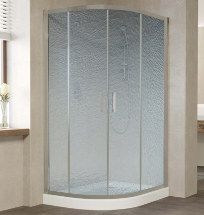 Душевой уголок Vegas Glass ZS-F 110*90 07 02 профиль матовый хром, стекло шиншилла