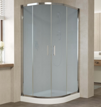 Душевой уголок Vegas Glass ZS-F 100*80 08 10 профиль глянцевый хром, стекло сатин