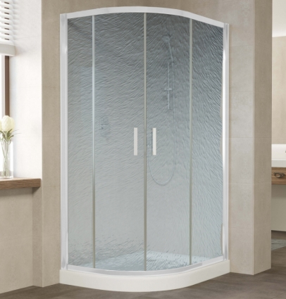 Душевой уголок Vegas Glass ZS-F 100*90 01 02 профиль белый, стекло шиншилла