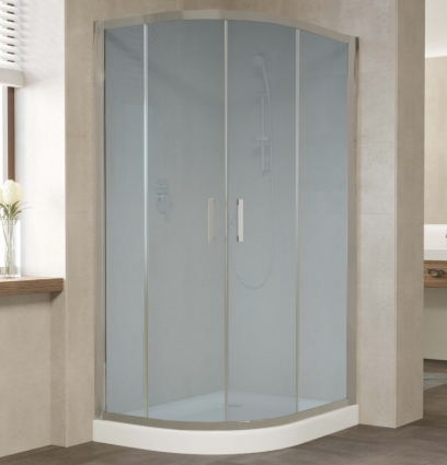 Душевой уголок Vegas Glass ZS-F 100*90 07 10 профиль матовый хром, стекло сатин