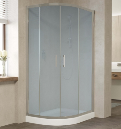Душевой уголок Vegas Glass ZS-F 90*80 07 10 профиль матовый хром, стекло сатин