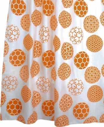 Штора для ванной Milardo Orange Dots
