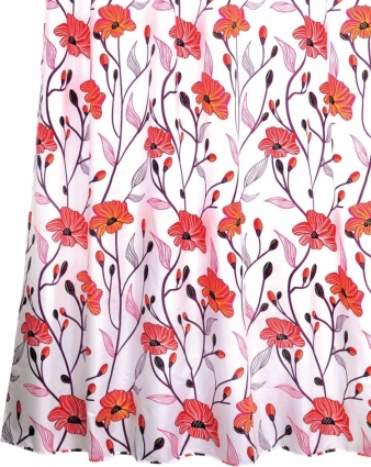 Штора для ванной Milardo Red Asters