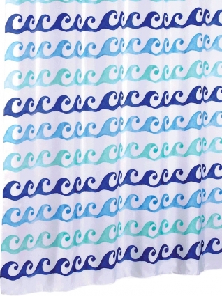 Штора для ванной Milardo Blue Curls