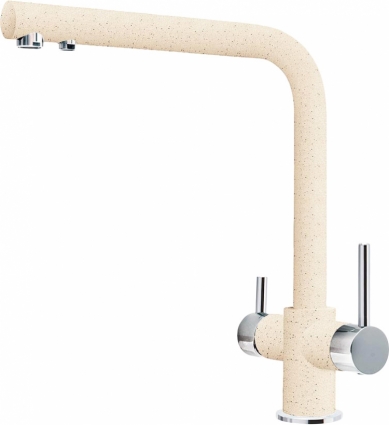 Смеситель Zorg Sanitary ZR 348 YF хром, песочный, для кухонной мойки