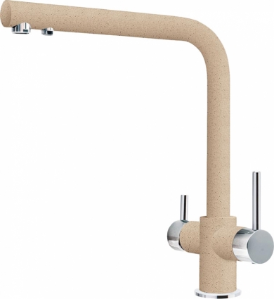Смеситель Zorg Sanitary ZR 348 YF хром, кварц, для кухонной мойки