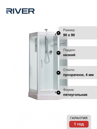 Душевая кабина River Penta 90/15 MT без крыши