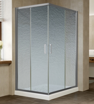 Душевой уголок Vegas Glass ZA-F 110*90 07 02 профиль матовый хром, стекло шиншилла
