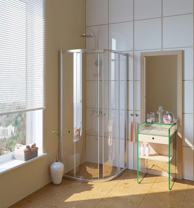 Душевой уголок GuteWetter Guwer GK-664R 80x80 см стекло бесцветное, профиль хром