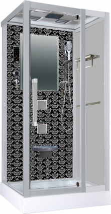 Душевая кабина Niagara Lux 7718B серебристый матовый, черный