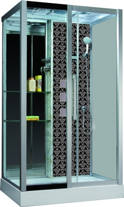 Душевая кабина Niagara Lux 7713B L серебристый матовый, черный