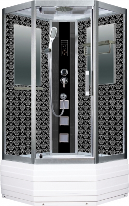 Душевая кабина Niagara Lux 7719B серебристый матовый, черный