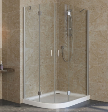 Душевой уголок Vegas Glass AFS-F Lux 110*100 07 01 R профиль матовый хром, стекло прозрачное