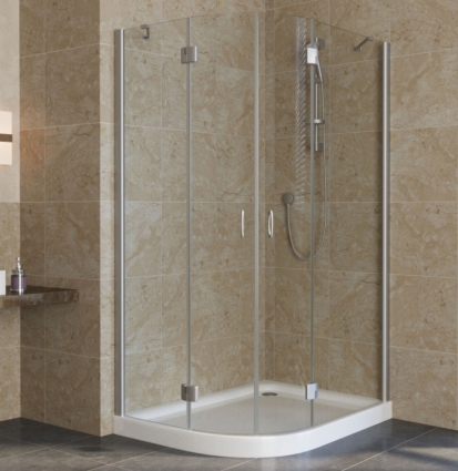 Душевой уголок Vegas Glass AFS-F Lux 120*80 07 01 R профиль матовый хром, стекло прозрачное