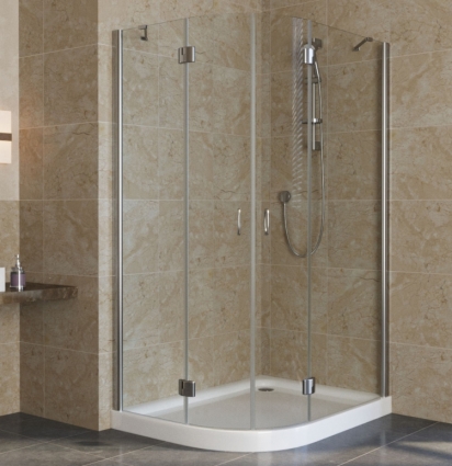 Душевой уголок Vegas Glass AFS-F Lux 120*90 08 01 R профиль глянцевый хром, стекло прозрачное