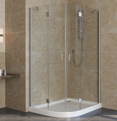 Душевой уголок Vegas Glass AFS-F Lux 120*90 07 01 R профиль матовый хром, стекло прозрачное