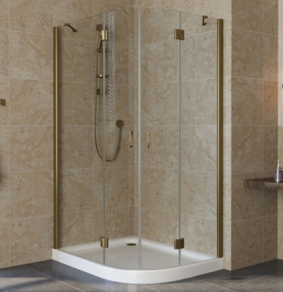 Душевой уголок Vegas Glass AFS-F Lux 110*90 05 01 L профиль бронза, стекло прозрачное