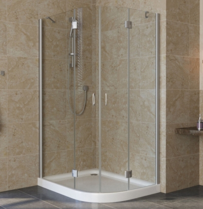 Душевой уголок Vegas Glass AFS-F Lux 110*90 07 01 L профиль матовый хром, стекло прозрачное