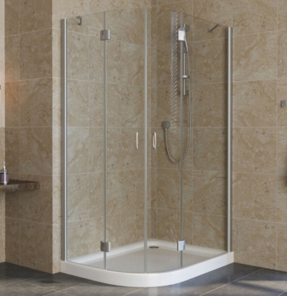 Душевой уголок Vegas Glass AFS-F Lux 110*90 07 01 R профиль матовый хром, стекло прозрачное