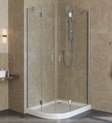 Душевой уголок Vegas Glass AFS-F Lux 80*90 07 01 R профиль матовый хром, стекло прозрачное