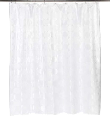 Штора для ванной Carnation Home Fashions Jacquard White Circle