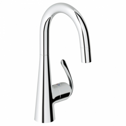 Смеситель для кухонной мойки Grohe Zedra с выдвижным С-изливом/лейкой