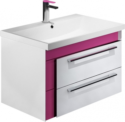 Тумба для комплекта Iddis Color Plus 70 белая, розовая