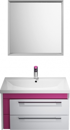 Мебель для ванной Iddis Color Plus 70 белая, розовая