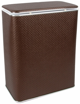 Корзина для белья Geralis PCH-B шоколад, хром, большая