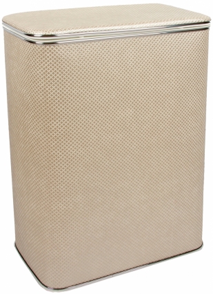 Корзина для белья Geralis RWH-B белая, хром, большая
