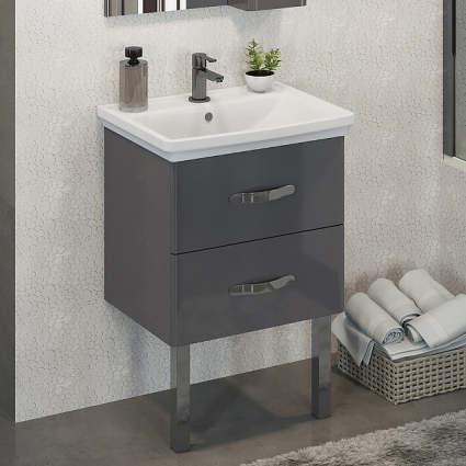 Тумба с раковиной Comforty Рим 60 серый